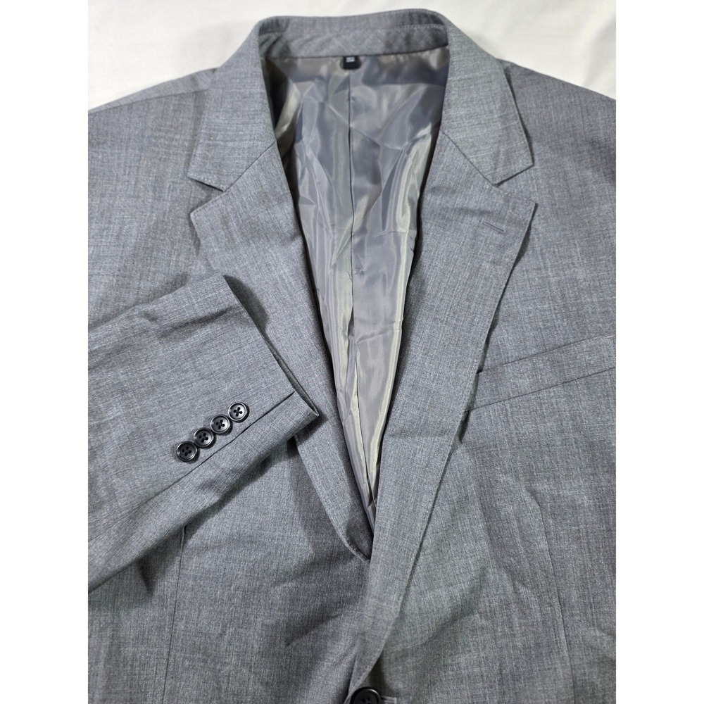 Bonobos Jetsetter Stretch Wool Suit Blazer Jacket Men 46L Grey Standard Fit
